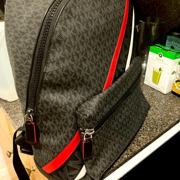 Micheal Kors Copper Logo Stripe Backpack - Picture 3 of 9